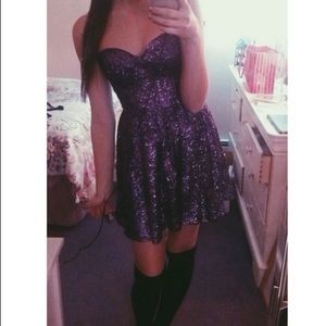 ASOS purple sequin dress